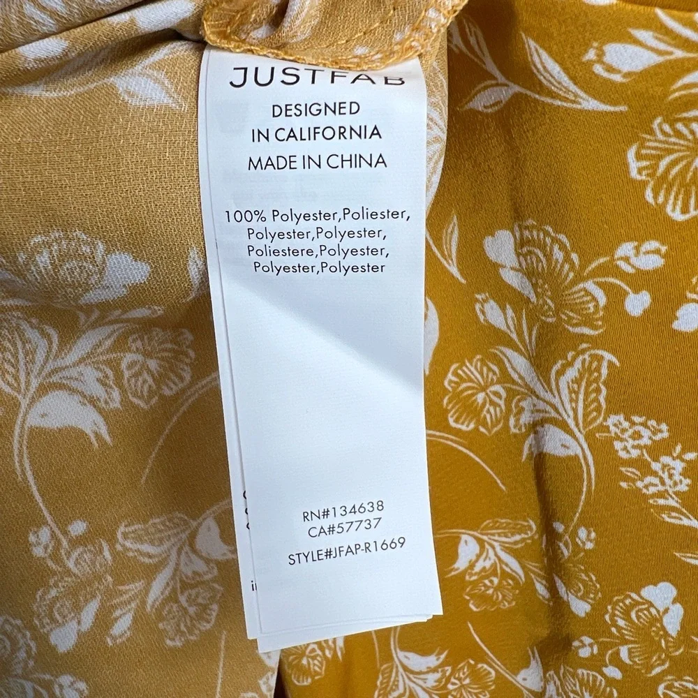 JustFab Dress Yellow Floral‎ Satin Y2K Maxi VNeck Wedding Beach Summer XL